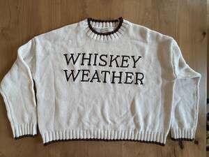 Moon & Madison Whiskey Weather Sweater Size L Cream Cotton